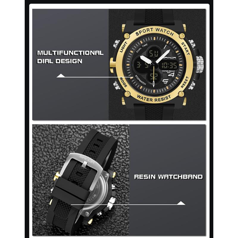 SANDA New Multifunctional Fashion Trend Sports Outdoor Multifunctional Electronic Watch