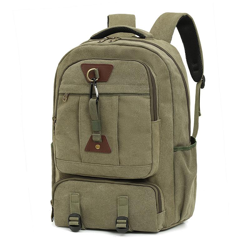 Backpack Men's Backpack Large Capacity Outdoor Rugged and Durable Backpack Canvas Short Trip Bag Luggage