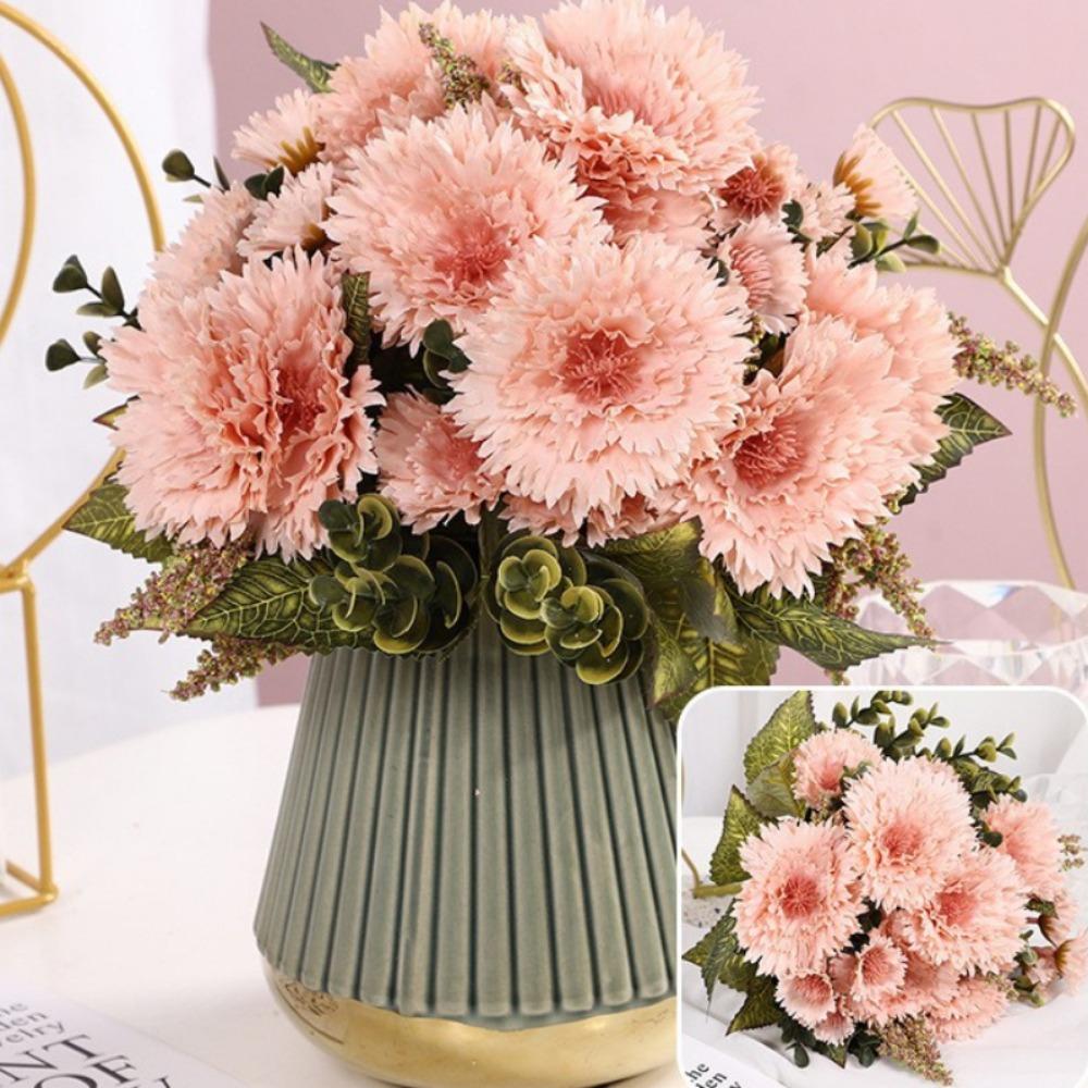 1 букет искусственных цветов, шелковые имитации хризантем, букет подсолнухов, настольное офисное украшение для дома, сделай сам, ручная работа, держащие цветы, сделай сам, садовое ремесло