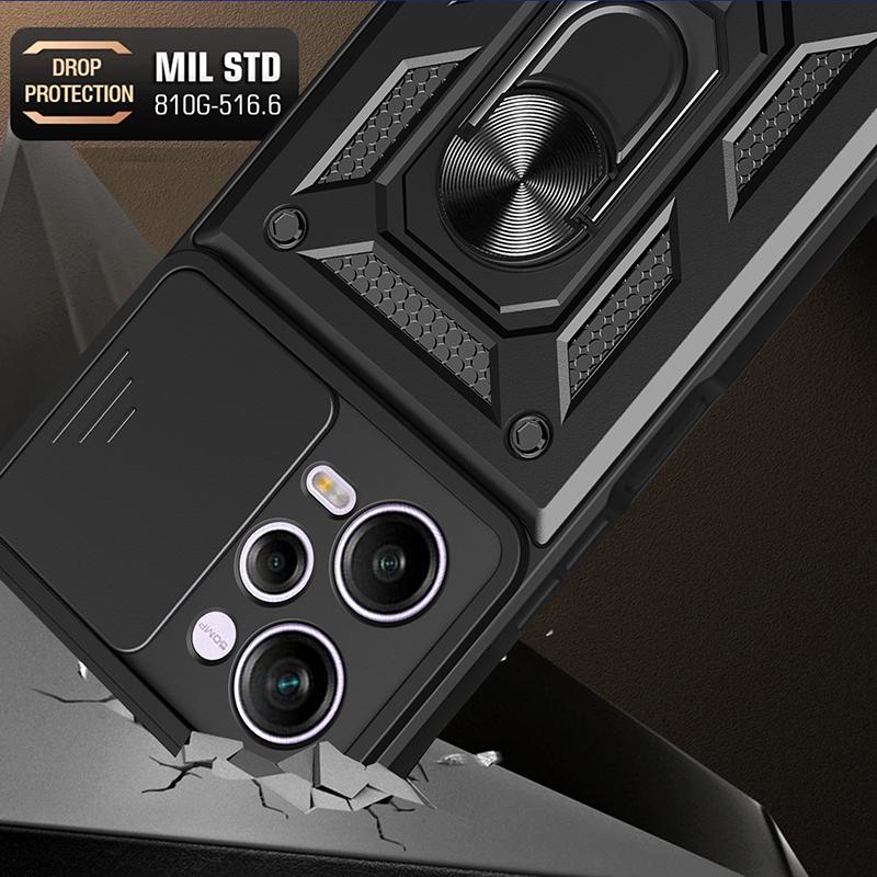 Ударопрочный бронированный чехол для Xiaomi Redmi Note 9 9S 10 10S 11 11S 12 4G 13 8 Pro 5G Plus с автомобильным магнитным кольцом-держателем для телефона