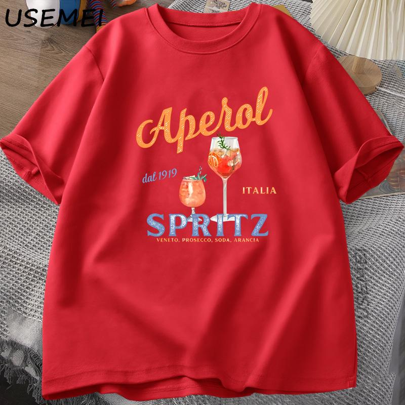 Aperol Spritz Tshirt Aperol Graphic Italian Style T Shirt Italy Summer Graphic Tee Breathable Casual Comfortable Printed Top
