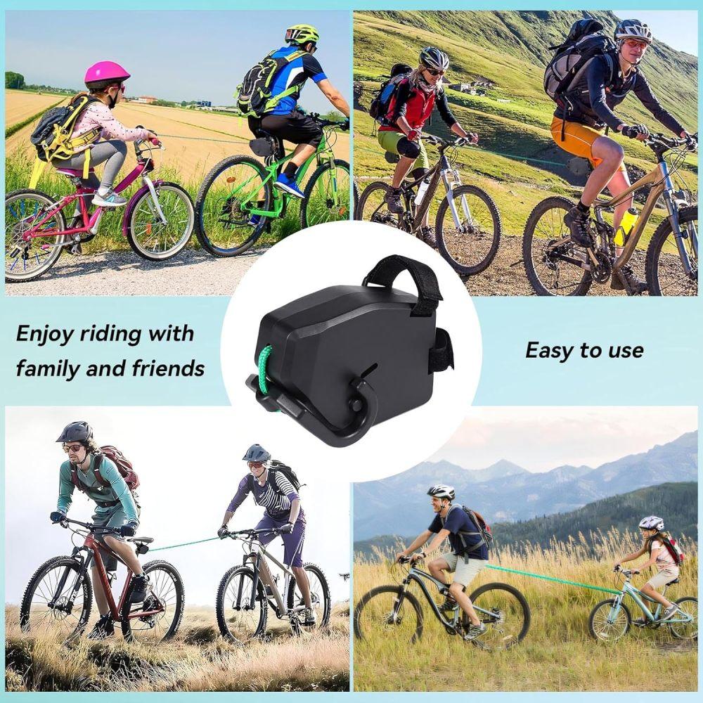 Bike Tow Rope for Children, Bike Towing System Rope for Parent-Kid Towing Straps Kids Tow Behind Bike System Secure Retractable