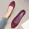 Fashion Cut Out Solid Flat Jelly Shoes Women Loafers Woman Slides Rainproof Pvc Sandales Cover Heels Sandalias Hollow Out Candy Sandals