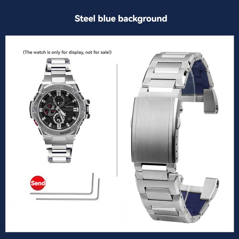 Высококачественный ремешок из цельной нержавеющей стали для часов Casio G-Shock GST-S110/120 GST-W300/400 GST-W110 GST-B100 Мужской браслет