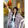 Photo Atmosphere Big Shawl Outer Travel Shawl Women'S Bright Silk Foreign Style Girl Scarf Shawl Cape 0223 #