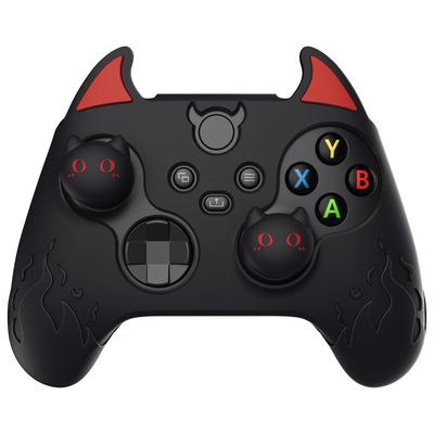 Силиконовые колпачки для стиков PlayVital в милом дьявольском стиле для Xbox Series X, Xbox Series S и Xbox Core (черный)