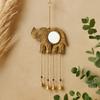 Elephant Mirror Wind Chime With 4 Brass Bells