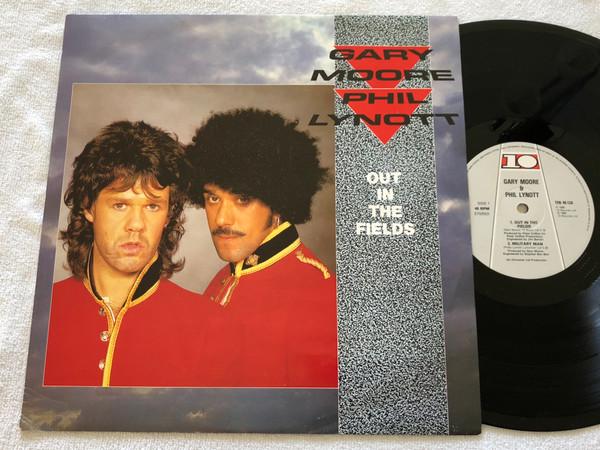 12-дюймовая пластинка GARY MOORE PHIL LYNOTT Out In The Fields TEN4912 10 пластинок 1985 UK Rock Б/у