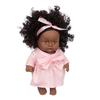Lifelike Baby Play Doll African Girl Dolls Children Kids Toddler Toy Birthday Gift 25cm Celsius 9.8in