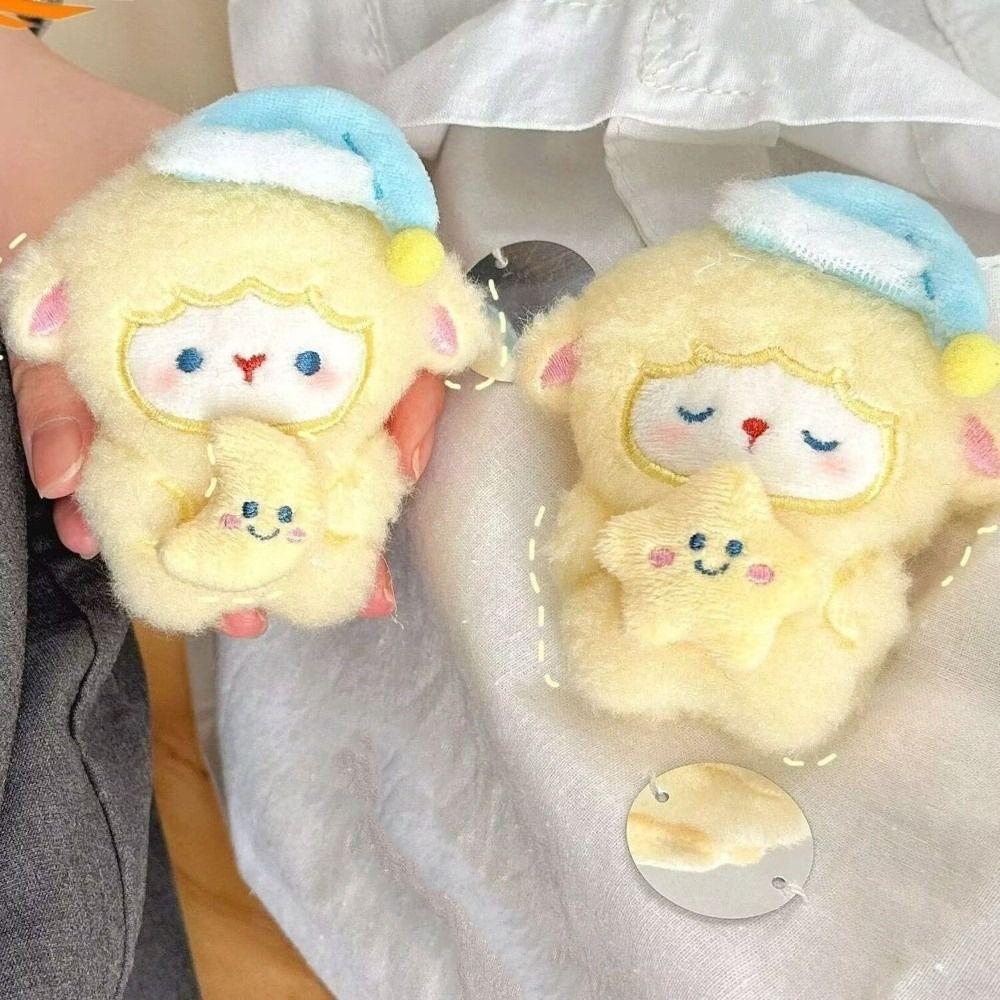 Kawaii Stuffed Lamb Pendant Cute Cartoon Sheep Doll Bag Decor Backpack Pendant  Birthday Gift