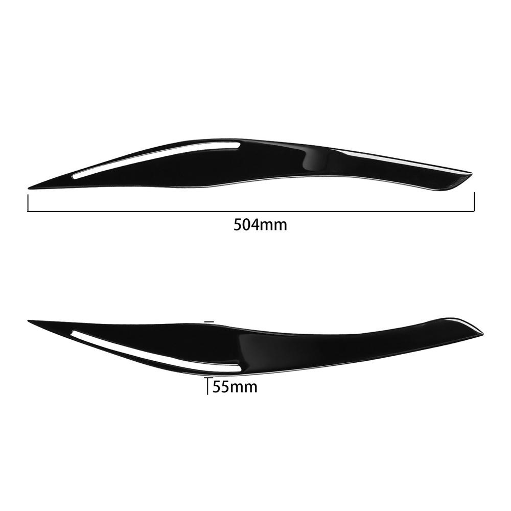 2Pcs Black Headlight Eyelid Eyebrow Trim For BMW 3 Series E90 E91 2009-2011 2012