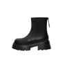 Thick-soled Round-head Non-slip Short Boots for Women's 2025 Autumn New Fashionable Versatile Height-increasing Fried Street Elastic Casual Martin Boo