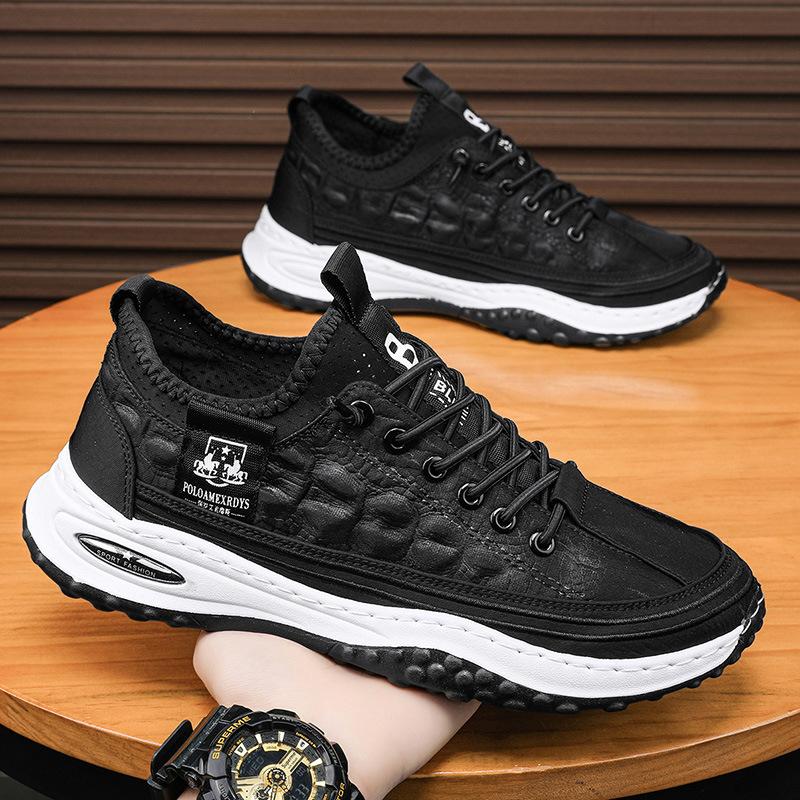 Модные мужские вулканизированные туфли на плоской подошве, нескользящие, износостойкие, дышащие, классические, модные, повседневные туфли, брендовая обувь для мужчин