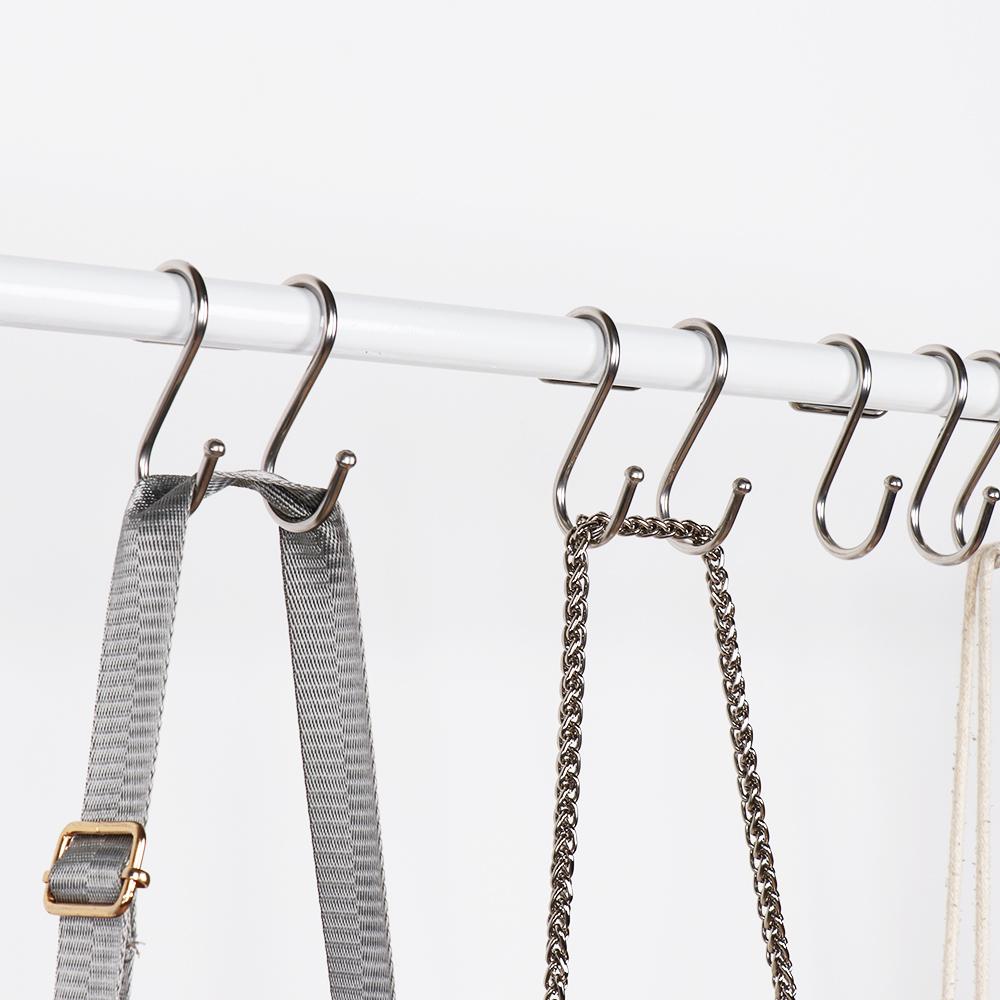 Household Holder Stainless Steel Clasps Hooks Storage Rack Double S Shaped Hook Hanger