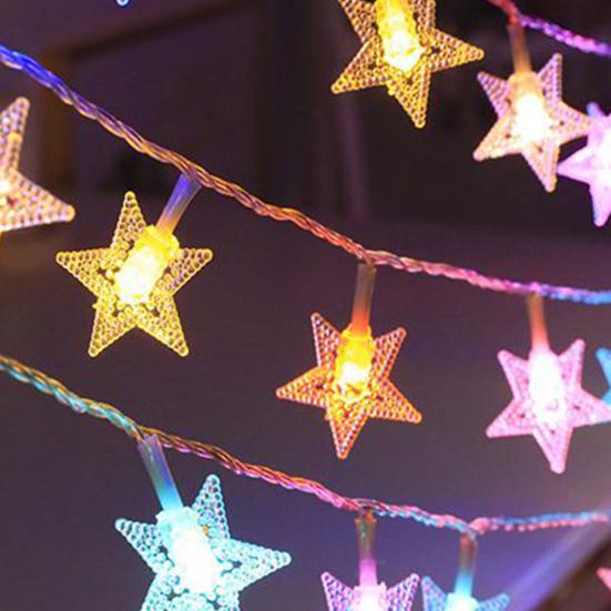 LED Star String Lights Flexible Design Energy-Saving Waterproof Indoor Outdoor Hanging Fairy Lights Holiday Party Decoration