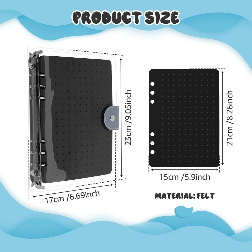 Enamel Pin Collector Album Display Book with Clear PVC Cover 8 Pages Pin Book Portable Pin Organizer Badge Holder Pin Collection