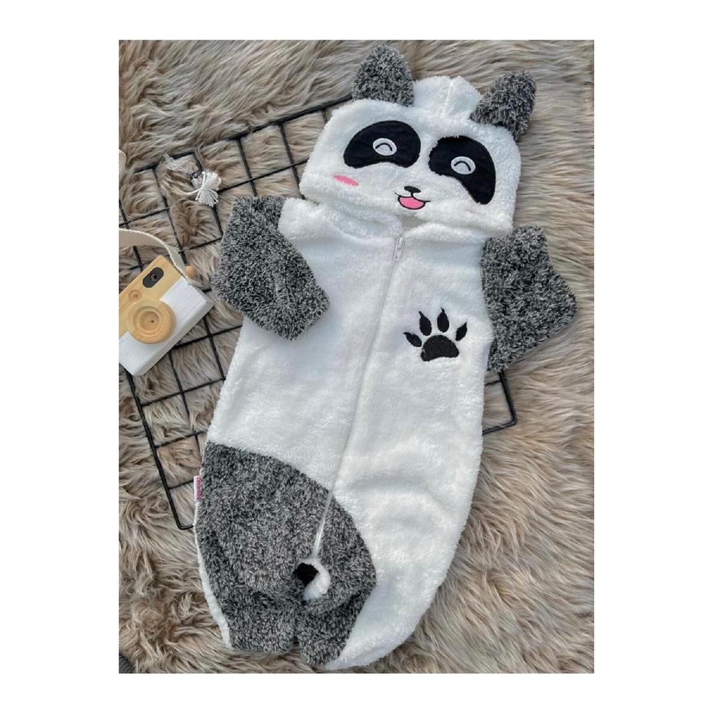 Welsoft плюшевый унисекс зимний детский спальный мешок с пандой на молнии