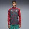 Puma Мужская футболка с длинным рукавом, влагоотводящая, облегающего кроя, с цветовыми блоками, быстросохнущая, для национальной сборной Португалии, топ 784790-37