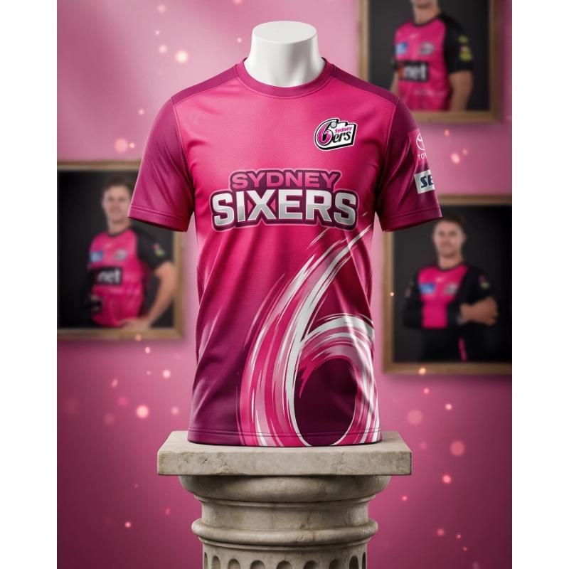 Новые Крикетные Формы Sydney Sixers 2026-27 Семейная Одежда Спортивные Футболки для Матчей Y2K Подходят для Повседневной Носки и Тренировок