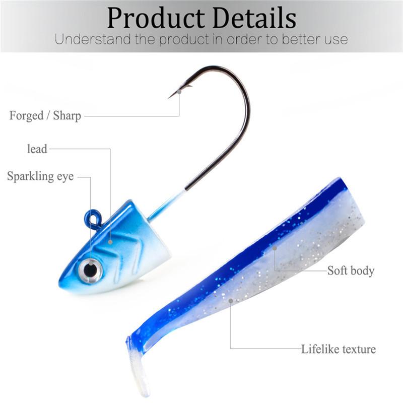 FTK Рыболовная приманка с черной джиг-головкой Minnow, мягкая приманка для щуки, 5 г/12 г/25 г, мягкая приманка для ловли окуня, сельди, приманка для лодки, двора, окуня