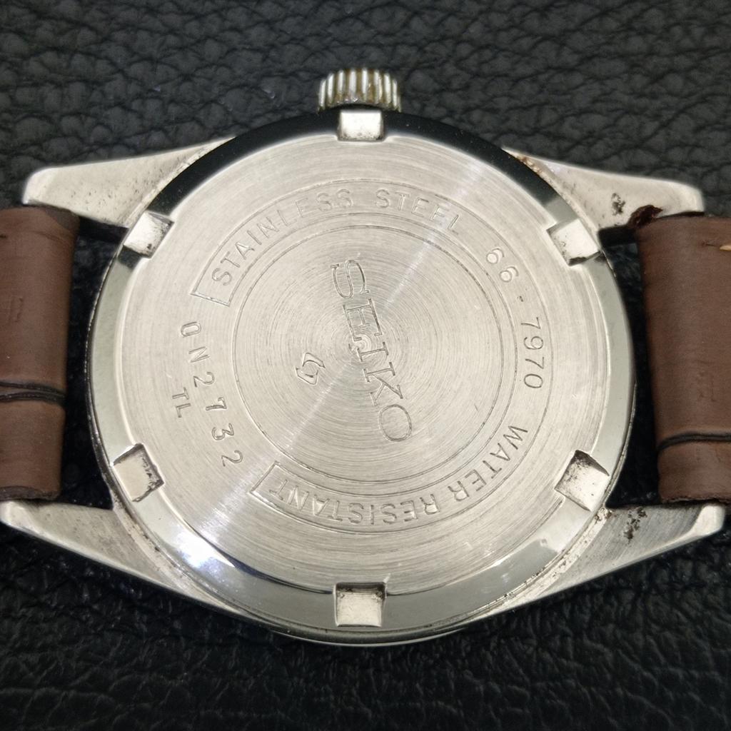 ВИНТАЖНЫЕ МЕХАНИЧЕСКИЕ ЧАСЫ SEIKO 66B JAPAN BOY С КРАСНЫМ ЦИФЕРБЛАТОМ, ВОССТАНОВЛЕННЫЕ a704664-1