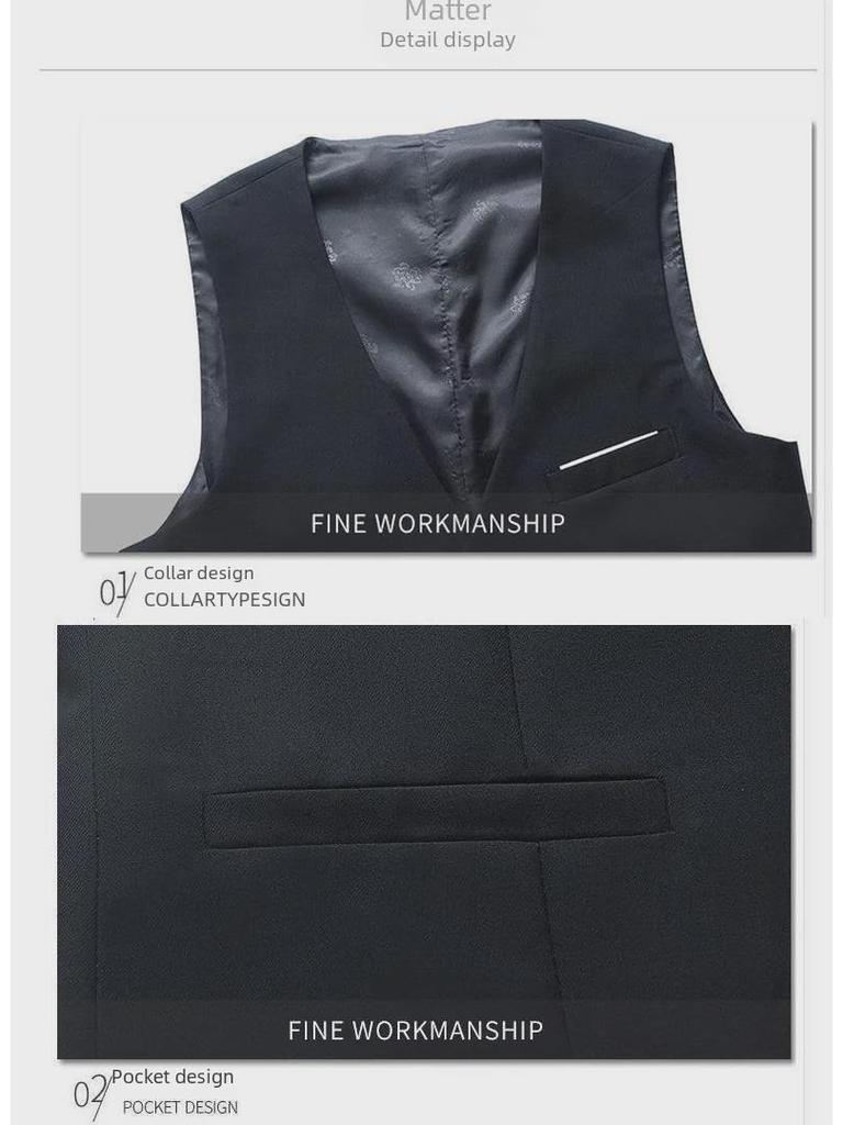 Мужской тонкий корейский жилет: Жилет в деловом стиле весна/лето