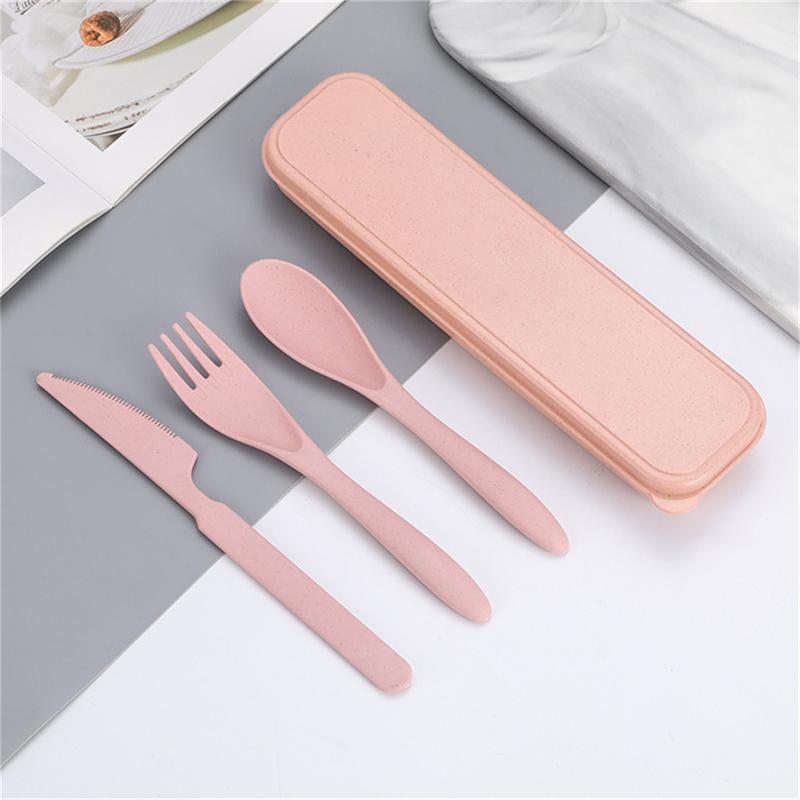 Набор посуды, нож для пшеницы, вилка и ложка, трехсекционные аксессуары для кемпинга на открытом воздухе, набор походной посуды 3 в 1