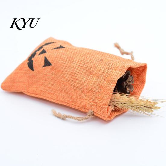 School Party Supplies 5Pcs Halloween Burlap Drawstring Bags, Candy Treat Pouch for Favor, Rustic Favors Goodie Trick or Reusable Gift Packaging Fabric