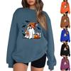 Women Autumn Winter Tops Women's Long Sleeve Sweatshirt Casual Crewneck Loose Fit Pollover Fleece Tops