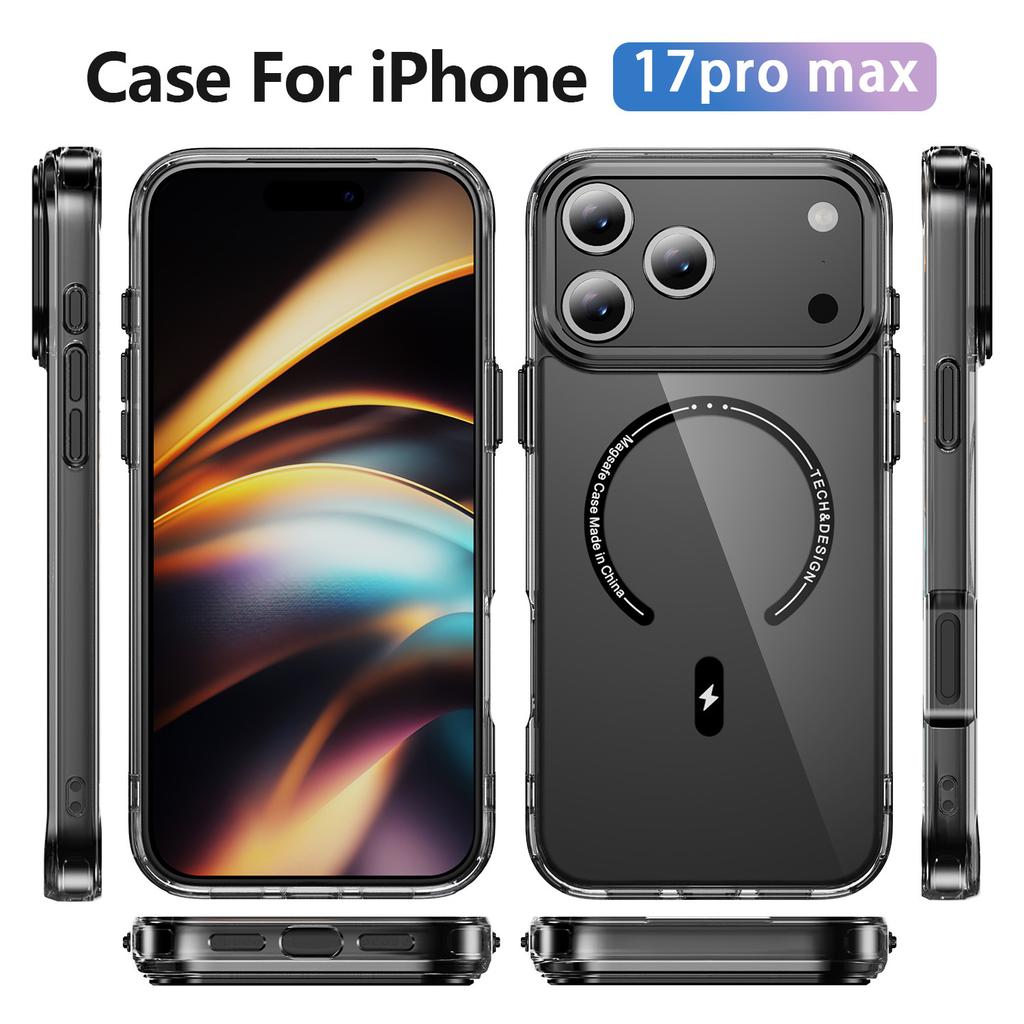 Магнитное притяжение Phantom подходит для чехла на мобильный телефон iPhone17promax Apple 16 их акриловый 15 противоударный 14.