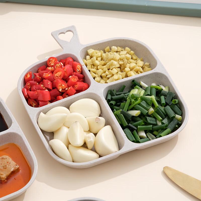 Кухонные тарелки для подготовки Baizi'en с 4 отделениями (Набор из 2)