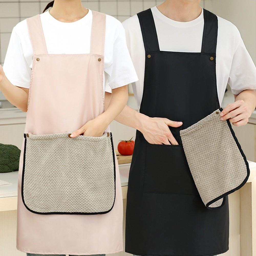 Creative PVC Baking Cooking Aprons Waterproof Solid Color Apron Sleeveless Antipollution Workwear Kitchen Accessories