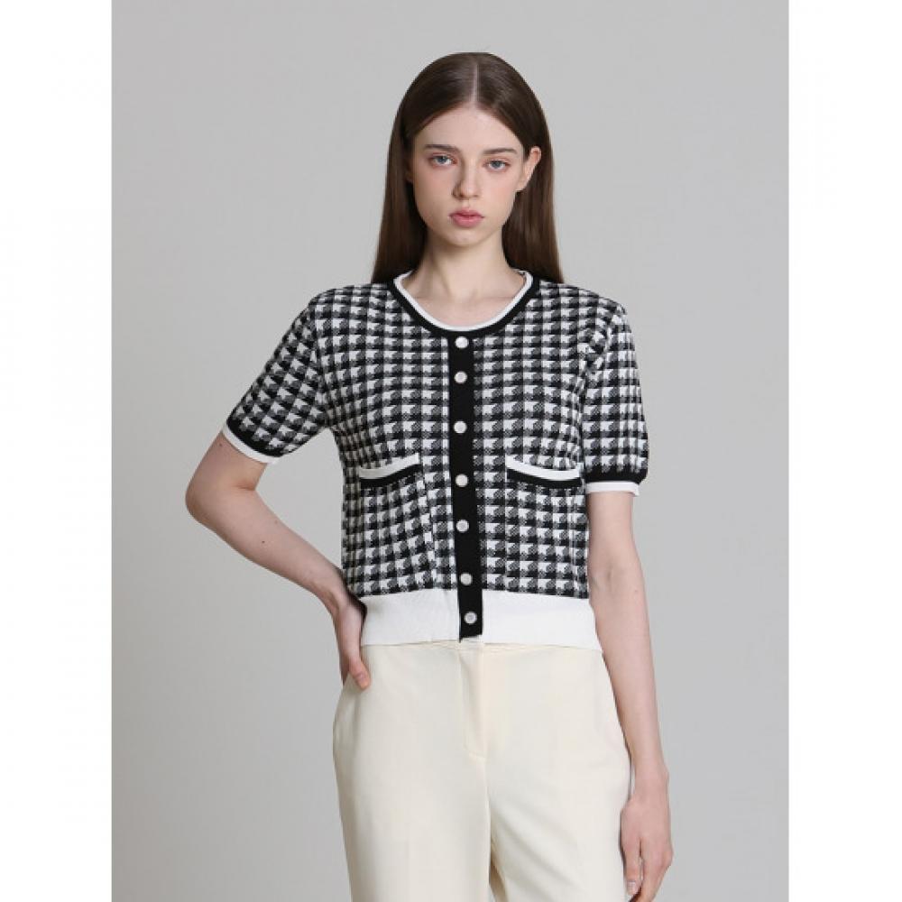 Leshop Round Neck Button Knit Top