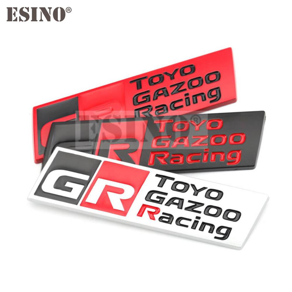 Авто Стайлинг Значок Металлический 3D Значок Gazoo Racing GR на Переднюю Решетку Автомобиля из Цинкового Сплава Наклейка для Toyota Supra AE86 GT86 Corolla