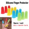 5 шт. силиконовый защитный чехол для пальцев, термостойкий противоскользящий чехол, предотвращающий порезы