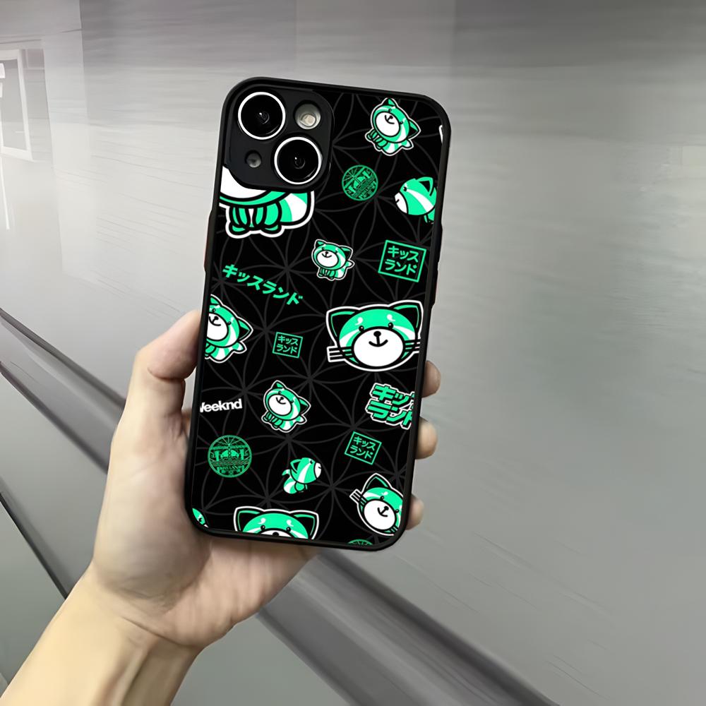 Чехол для телефона The Weeknd Kiss Land Для iPhone 17 16 15 14 13 12 Pro Max Xr Air Plus Черный Жесткий Чехол с Ощущением Кожи