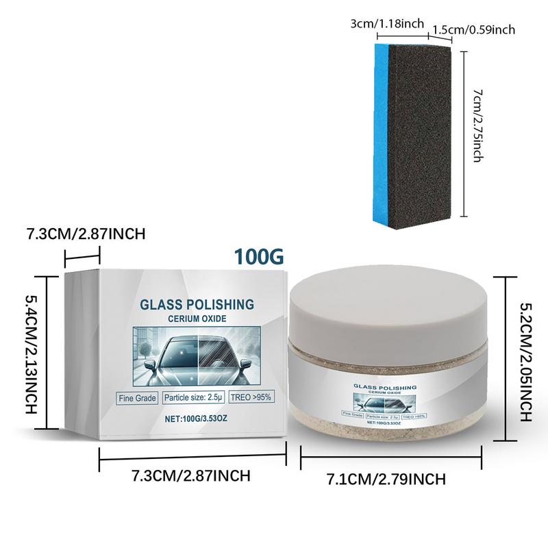 100 г мощной жидкости для полировки лобового стекла автомобиля профессиональное средство для мытья лобового стекла автомобиля с губкой