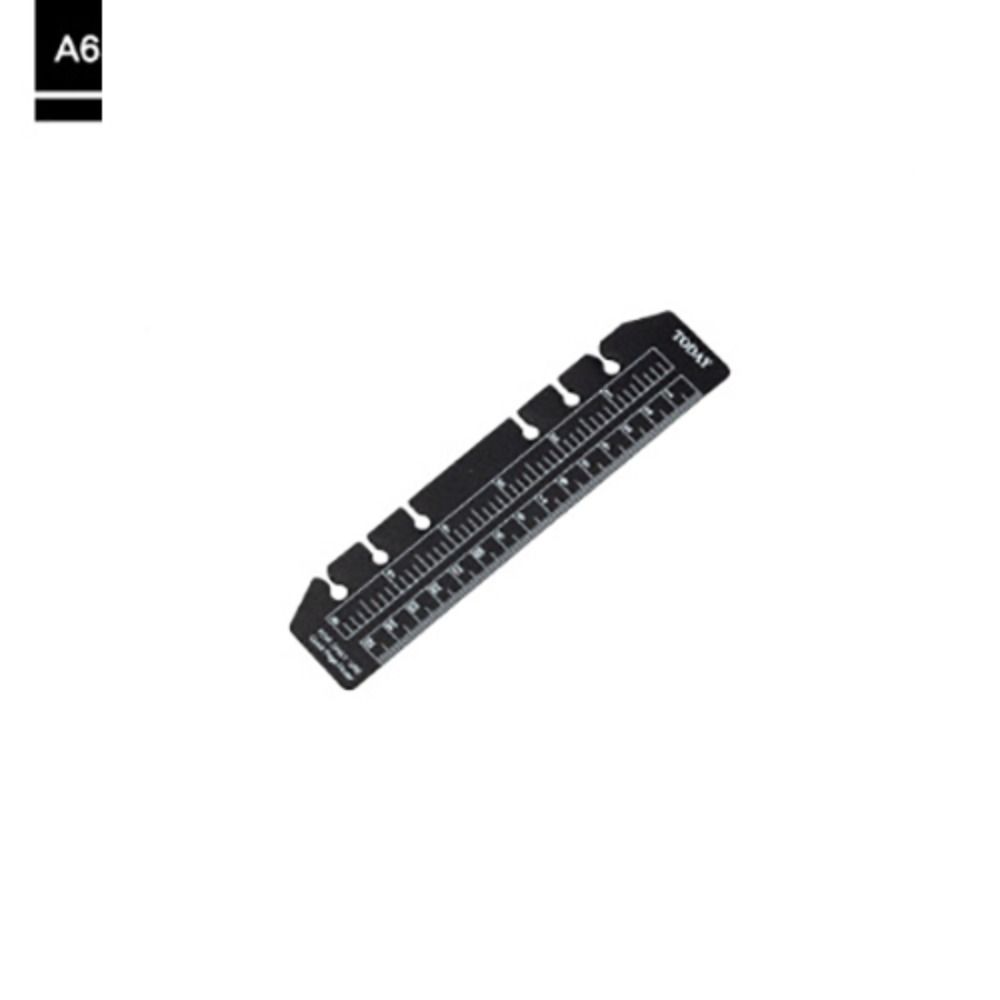 Прозрачный блокнот на кольцах, закладка, многофункциональная линейка с 6 отверстиями, формат А5