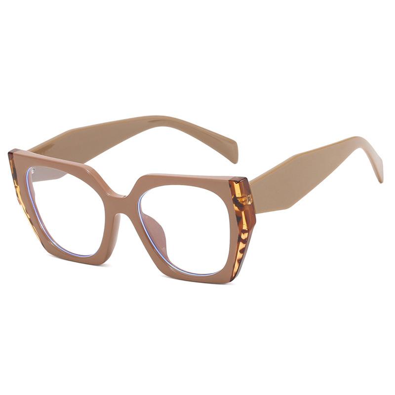 Женские очки с защитой от синего света, модные индивидуальные очки в стиле ретро TR90, простые очки в большой оправе, очки для уличной съемки, студенческие очки для поездок на работу