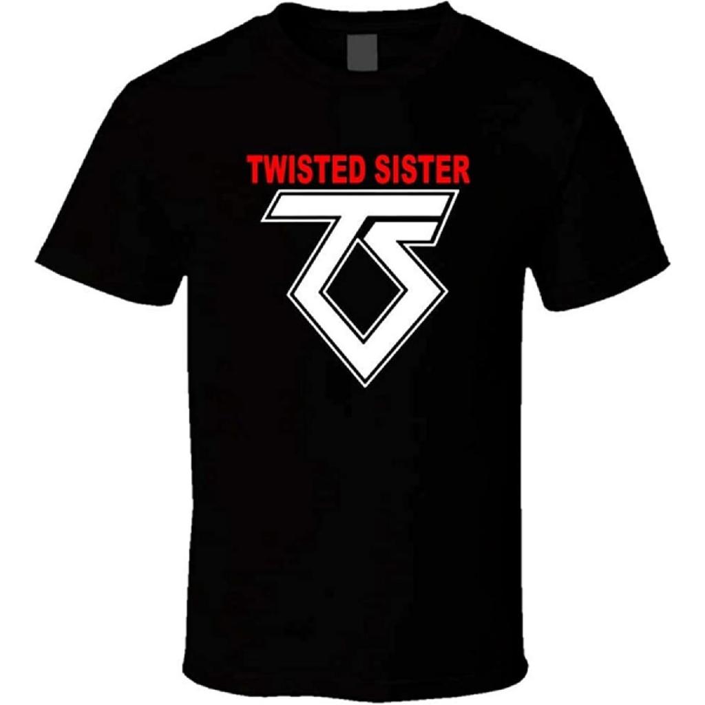 KOnGGAn Twisted Sister Old School Rock T-Shirt Graphic Printed Top Tee for Men