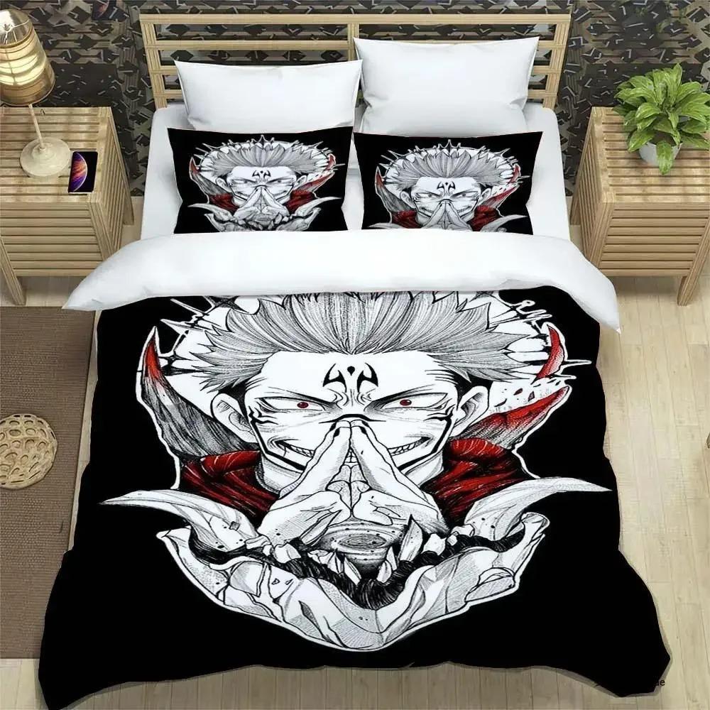 3D аниме дзюдзюцу кайсэн сатору годзё рождественский подарок королевский двуспальный детский комплект постельного белья из микрофибры или полиэстера пододеяльник