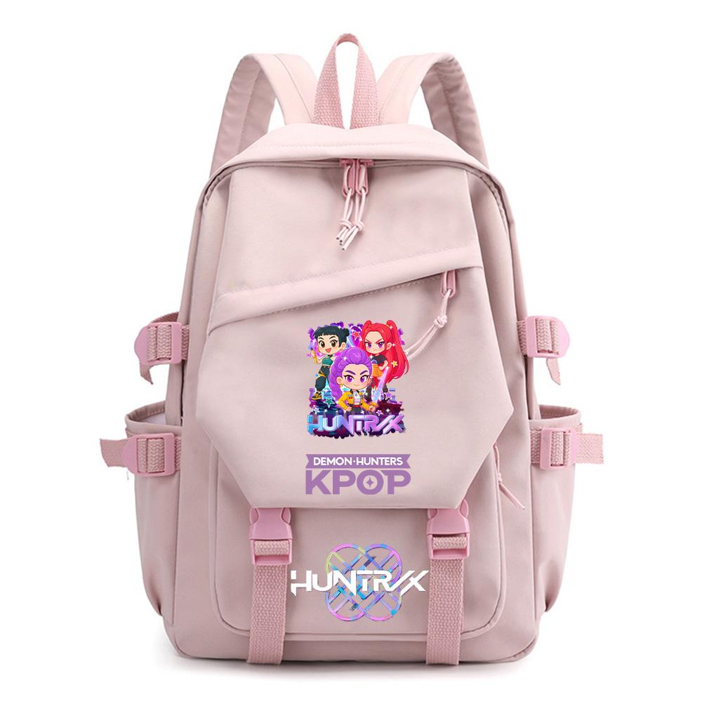 Мультяшный K-pop Рюкзак с принтом «Охотники на демонов» для мальчика-подростка, школьная сумка для девочки, детский студенческий рюкзак для книг, женская дорожная сумка, детский подарок, рюкзак
