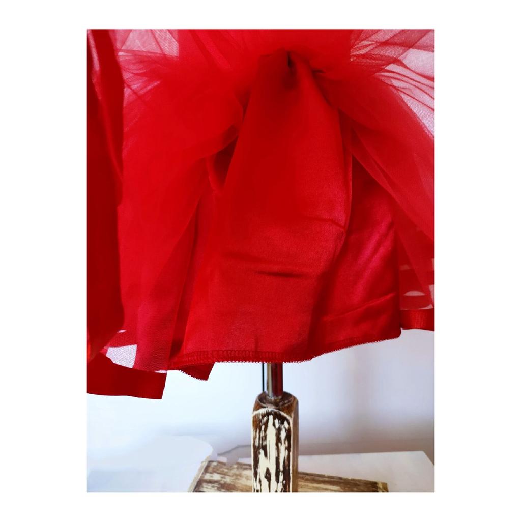 Юбка-пачка из тюля с красной подкладкой для девочек, 29 октября, Blackpink, Хэллоуин, среда