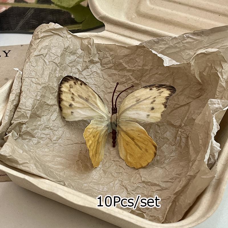 10PC DIY Decor Weddings Home Garden Accents 3D Printed Artificial Butterflies PVC