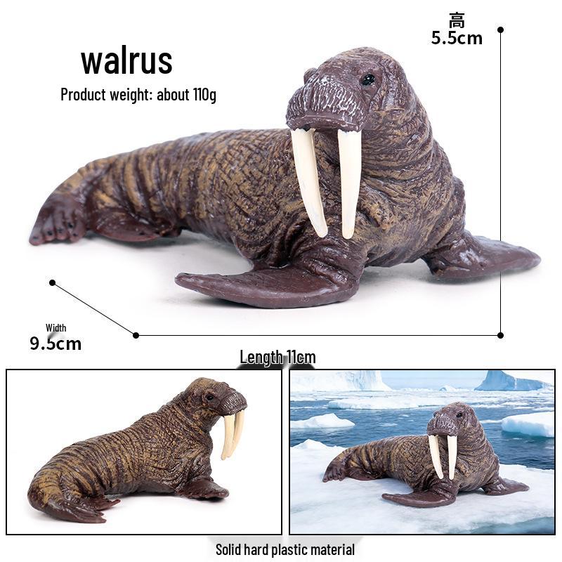 Realistic Arctic Animal Models Toys: Polar Bear, Beluga, Seal, Wolf, Snow Leopard, Penguin