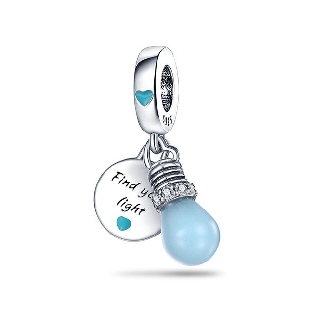 925 Серебряный Шарм Подходит для Любителей Шарма Серии Любовь Браслет Ожерелье Брелок Женские Ювелирные Изделия Diy
