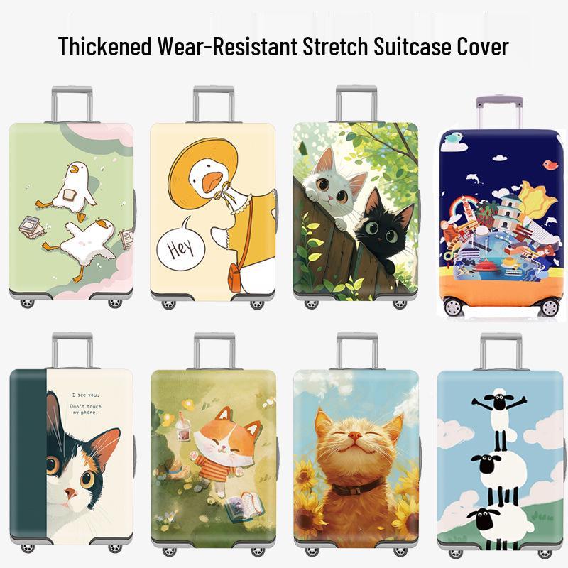 Thickened Cartoon Leather Suitcase Covers: Protective Dust Cover for 20, 24, and 28 Trolley Cases