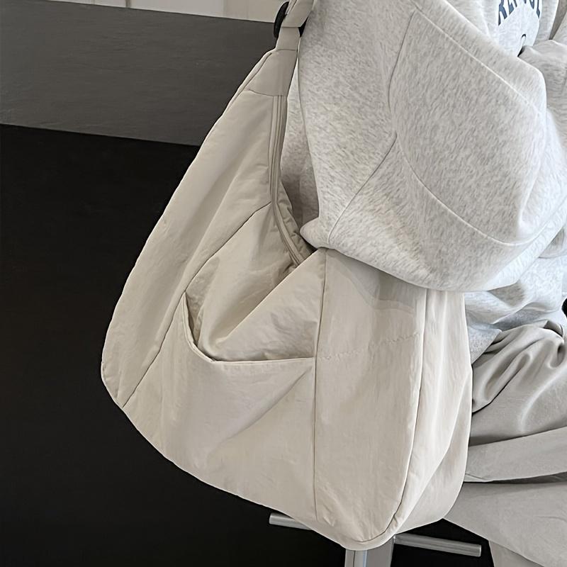 Нейлоновая сумка через плечо с мягким касанием Легкая, регулируемый ремень, застежка-молния, мягкая ткань Идеально подходит для повседневной носки, шоппинга, путешествий и активного отдыха