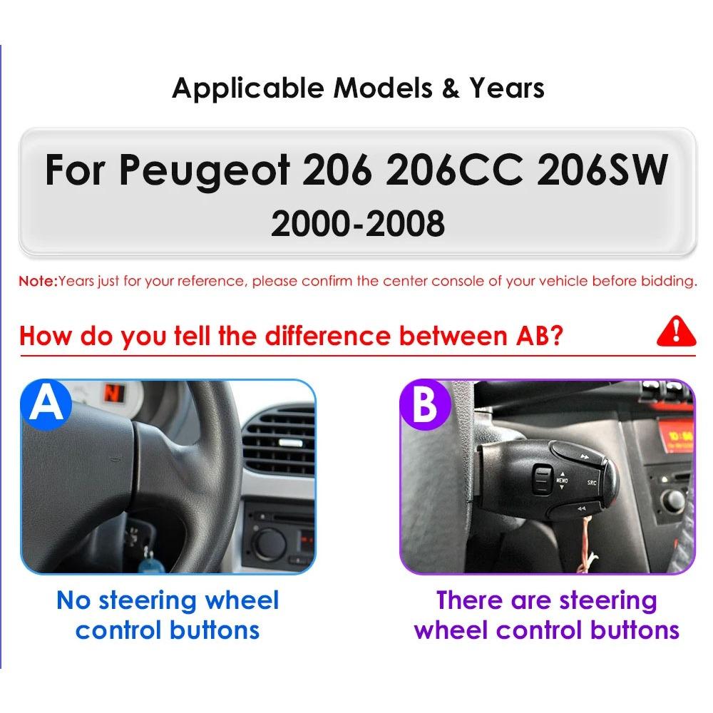 7'' автомобильный радиоприемник Android Carplay для PEUGEOT 206 206CC 206SW 2000-2008 автомобильный мультимедийный плеер Autoradio 1+32 ГБ