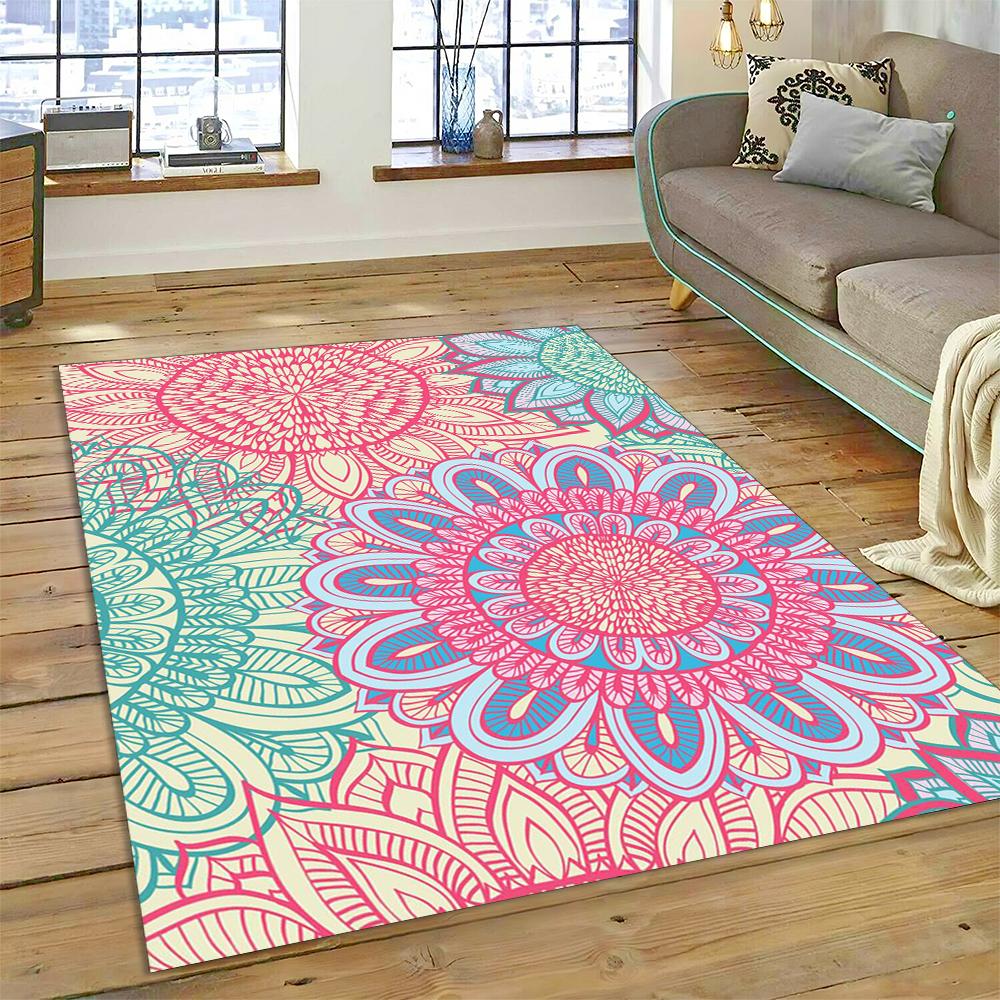 Bohemia Meditation Mandala Flower Carpet Rug for Home Living Room Bedroom Sofa Doormat Deco Mat